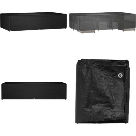 Funda para muebles jardín 12 ojales rectangular 315x180x75 cm - Funda para ratán - Protección para muebles