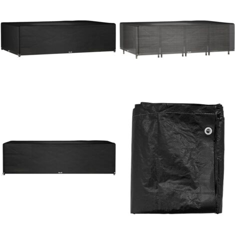 Funda para muebles jardín 16 ojales rectangular 325x205x90 cm - Funda para muebles al aire libre - Funda para ratán