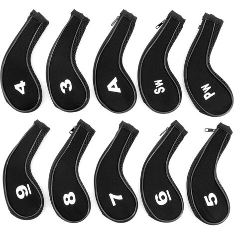 FUNDA PARA PALOS DE GOLF PAQUETE DE 10 GORRAS PARA PALOS DE GOLF FUNDA PARA PALOS DE GOLF Fundas para palos de golf con número impreso