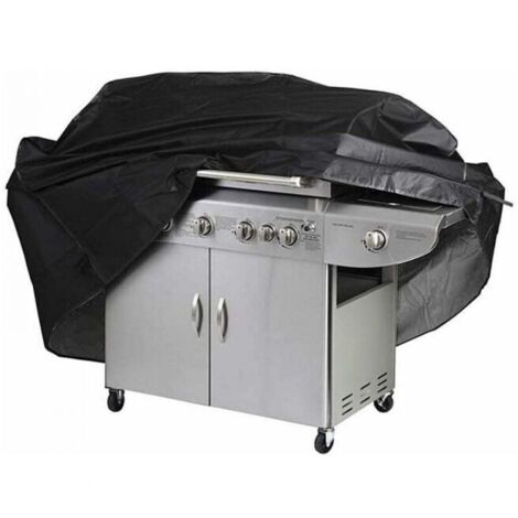 Funda para parrilla, cubierta para parrilla y plancha, tela Oxford negra 210D, 145 x 61 x 117 cm