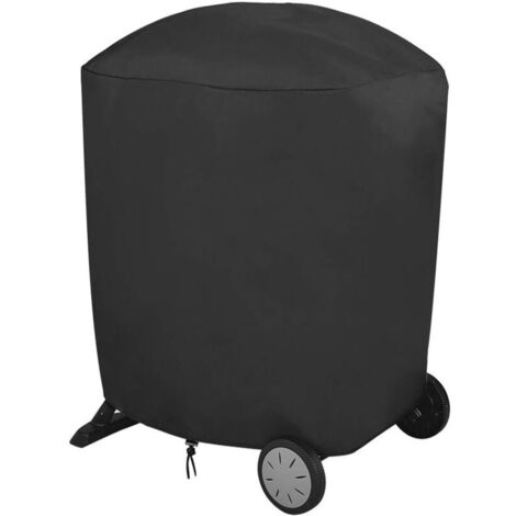 Funda para parrilla, redonda, resistente, de tela Oxford 420D, resistente al polvo, a los rayos UV, a la lluvia y a la humedad, para jardín y patio, con bolsa de almacenamiento (75 x 70 cm)