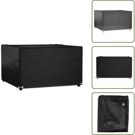 Funda para patio - vidaXL Funda para muebles de jardín 8 ojales cuadrada 132x132x80 cm - Funda para exteriores