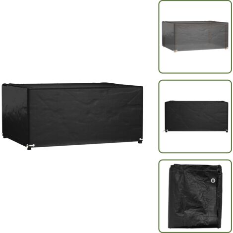 Funda para patio - vidaXL Funda para muebles de jardín 8 ojales rectangular 180x135x80 cm - Funda de polietileno
