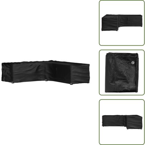 Funda para patio - vidaXL Funda para muebles de jardín forma de L 16 ojales 285x285x70 cm - Funda de polietileno