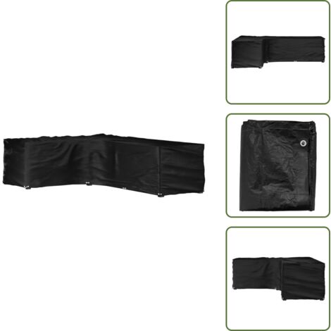 Funda para patio - vidaXL Funda para muebles de jardín forma de L 18 ojales 220x285x80 cm - Funda de polietileno