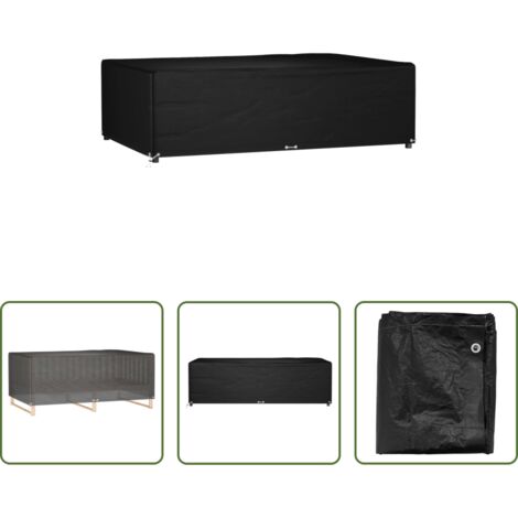Funda para ratán -  Funda para muebles de jardín 12 ojales rectangular 227x152x65cm