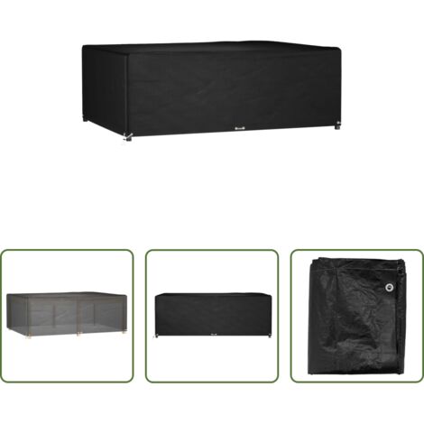 Funda para ratán -  Funda para muebles de jardín 12 ojales rectangular 230x165x80cm