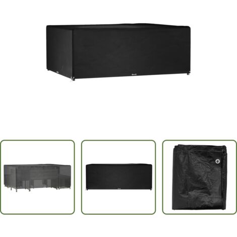 Funda para ratán -  Funda para muebles de jardín 16 ojales rectangular 300x250x90cm