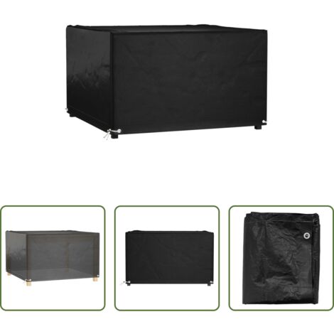 Funda para ratán -  Funda para muebles de jardín 8 ojales cuadrada 132x132x80 cm