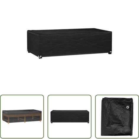Funda para ratán -  Funda para muebles de jardín 8 ojales rectangular 125x70x35 cm