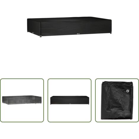 Funda para ratán -  Funda para muebles jardín 16 ojales rectangular 325x205x60 cm
