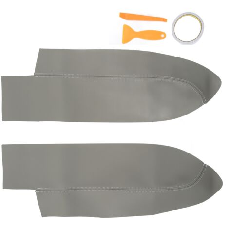 Funda para reposabrazos de puerta de CRV 2007-2011, par de 2 unidades, microfibra, gris, fácil instalación, interior del coche