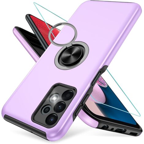 FUNDA PARA SAMSUNG GALAXY A13 4G MORADA CON ANILLO SÓLIDO