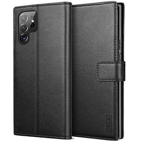 FUNDA PARA SAMSUNG GALAXY S22 ULTRA NEGRA CERRADA CON SOLAPA
