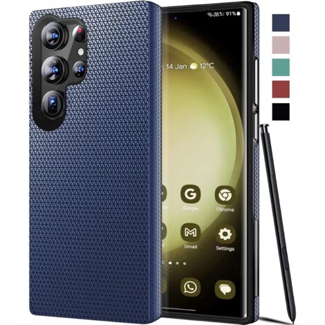 FUNDA PARA SAMSUNG GALAXY S23 ULTRA 5G SILICONA RÍGIDA AZUL MARINO
