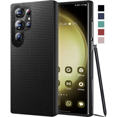 FUNDA PARA SAMSUNG GALAXY S23 ULTRA 5G SILICONA RÍGIDA NEGRA