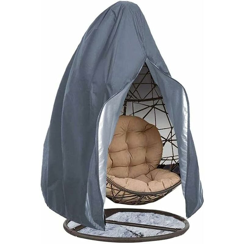 

Funda para silla colgante de patio, funda para silla mecedora de huevo impermeable al aire libre a prueba de polvo con cremallera y protector de