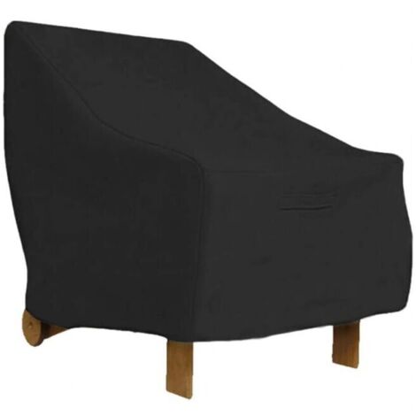 Funda para silla de jardín impermeable 210D, protección UV, a prueba de viento, con cuerda ajustable, 80 x 85 x 91 cm.