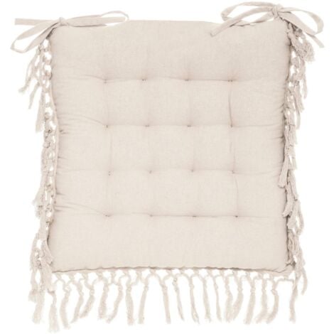 HOMEMAISON Funda para silla de macramé - marfil - 40x40 cm - Atmosphera créateur d'intérieur