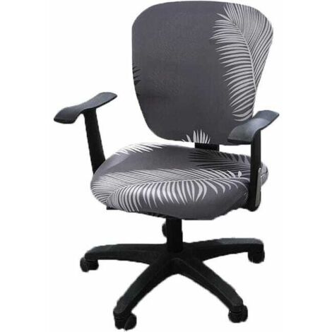 Funda para silla de ordenador de oficina, juego de 2 piezas, funda de asiento retráctil dividida, funda protectora para silla giratoria.