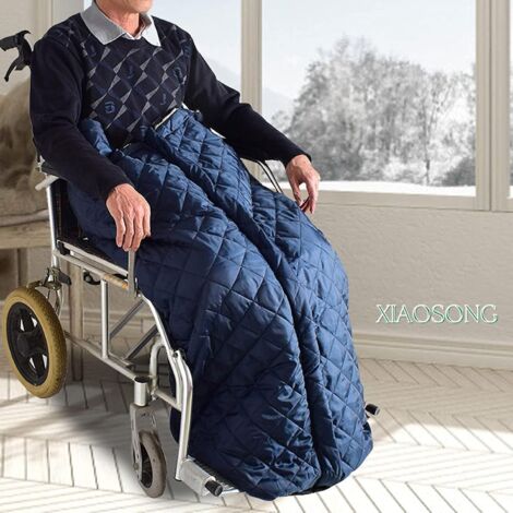 Funda para silla de ruedas, impermeable y cálida, de tela gruesa de 3 capas, manta para personas mayores en silla de ruedas - KZQ