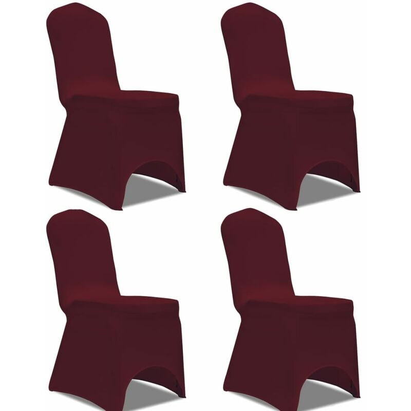 

Funda para silla elástica 4 unidades burdeos