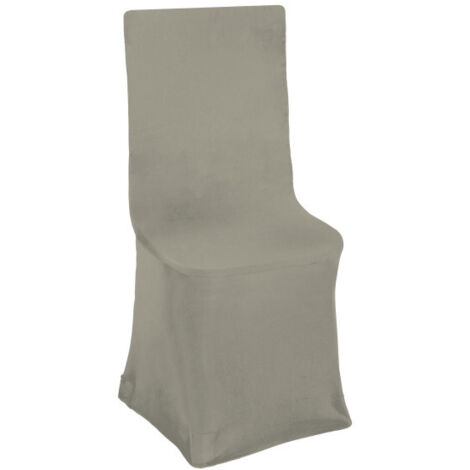 Funda para silla, en tejido de punto liso elástico flexible THRONE  Beige arena