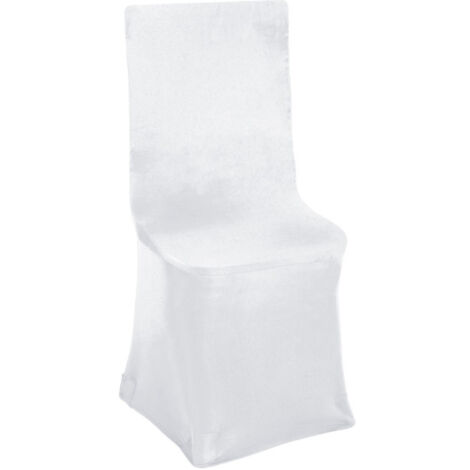 Funda para silla, en tejido de punto liso elástico flexible VALENTO THRONE Blanco