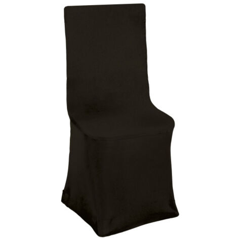 Funda para silla, en tejido de punto liso elástico flexible VALENTO THRONE  Negro