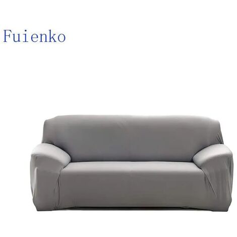 Funda para sofá 3 plazas suave y cómoda elástica gris 195x230Cm FUIENKO
