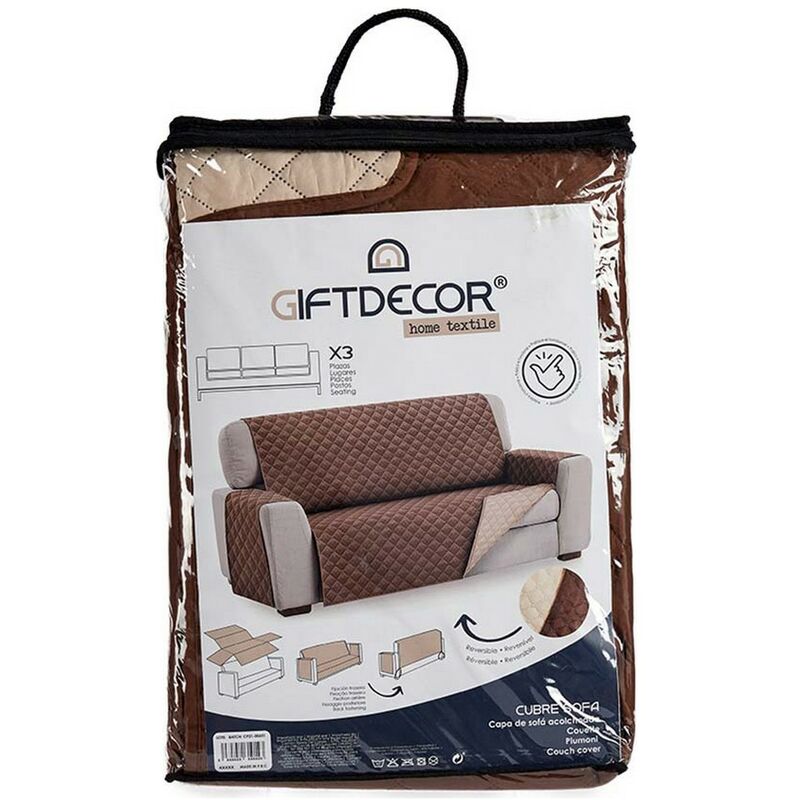 

Funda para Sofá Marrón Microfibra Poliéster