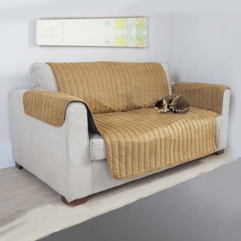 Funda para sofá o sillón beige Marrón 2 plazas