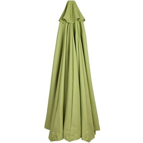 Funda para sombrilla de 3 m, impermeable y resistente a los rayos UV, toldo de repuesto, compatible con 8 varillas, tejido de poliéster verde duradero.