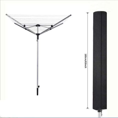 Funda para sombrilla de patio KZQ, impermeable, para sombrillas de exterior de 168 x 30 cm, color negro