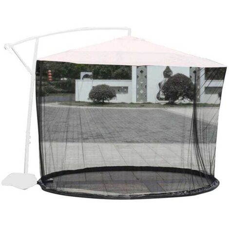 Funda para sombrilla, mosquitera, malla con cremallera, cubierta protectora, mosquitera para patio, mesa, sombrilla de jardín