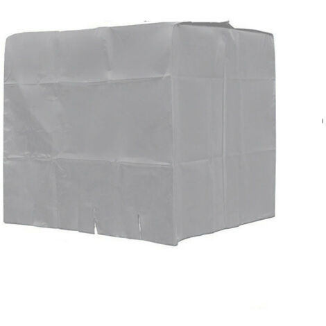 Funda para tanque de agua, funda para tanque IBC de 1000 l, funda protectora para contenedor de agua, a prueba de polvo, anti-UV y anti-lluvia, 120 x 100 x 116 cm (plateada)