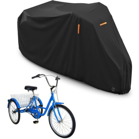 Funda para triciclo eléctrico de adulto, impermeable, resistente al viento y al polvo - Negra