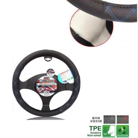 Funda para volante de coche - Accesorio universal para varios coches, color negro