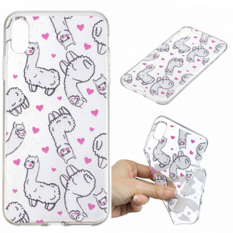 FUNDA PARA XIAOMI MI 8 SE FUNDA DE SILICONA TRANSPARENTE CON ESTAMPADO DE LLAMA