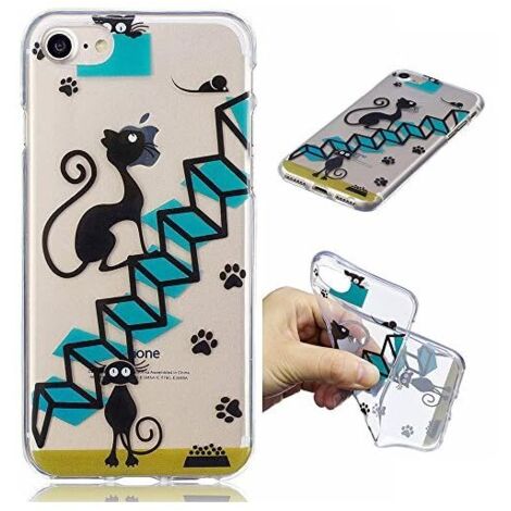 FUNDA PARA XIAOMI MI 9 FUNDA DE SILICONA TRANSPARENTE CON ESTAMPADO DE GATO