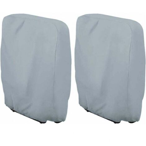 Funda plegable para tumbona (gris) (L71×H110 cm), juego de 2. Funda para tumbonas de jardín. Resistente al polvo, al agua y a los rayos UV.