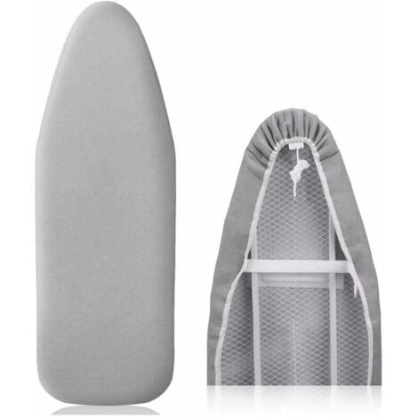 Funda premium para tabla de planchar, fácil y rápida, apta para planchas de vapor, gris plata, 38-45 cm x 130-140 cm (XXL)