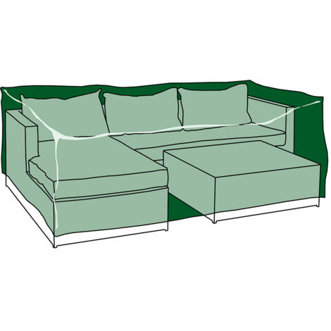 Funda protección cubre chaiselong+mesa 213x132x74cm 240g/m²