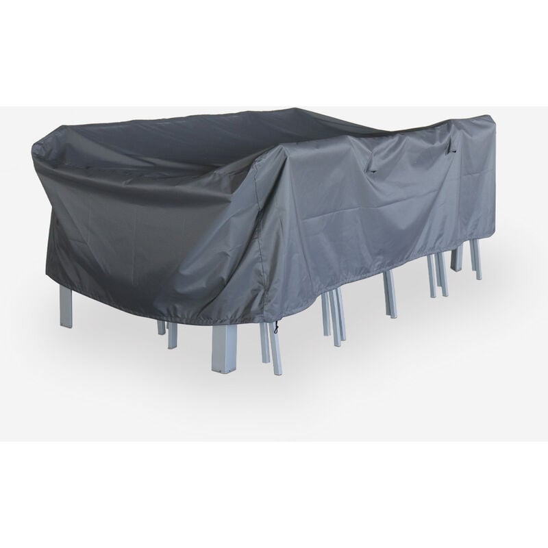 

Funda protectora 235x135cm gris oscuro - Funda rectangular de poliéster recubierto de PA para mesas de jardín Odenton / Washington - Gris oscuro