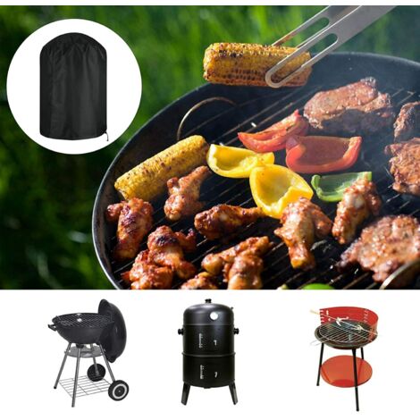 Funda protectora circular para barbacoa de exterior, impermeable, para patio, ahumador de gas.