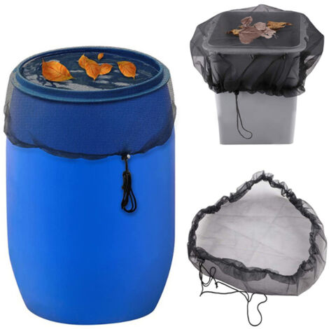 Funda protectora con cordones para la recogida de agua – Funda de poliéster negro de 95 cm (37,4 pulgadas) x 2 – Repelente de insectos y con filtro de contaminantes