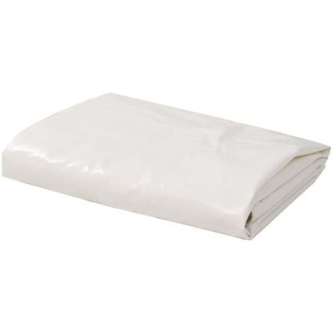 Funda protectora de lona impermeable cubierta de protección UV camping muebles de jardín coches barco al aire libre 6 x 8 m blanco 020002204