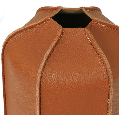Funda protectora de piel sintética para bombonas de gas planas, funda robusta de piel sintética para camping, dimensiones 11,5 x 14,5 cm, funda para bombonas de gas para uso exterior, material durader