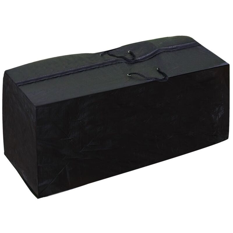 

Funda protectora de PVC reforzado para cojines de jardín negra de 122x40x56cm