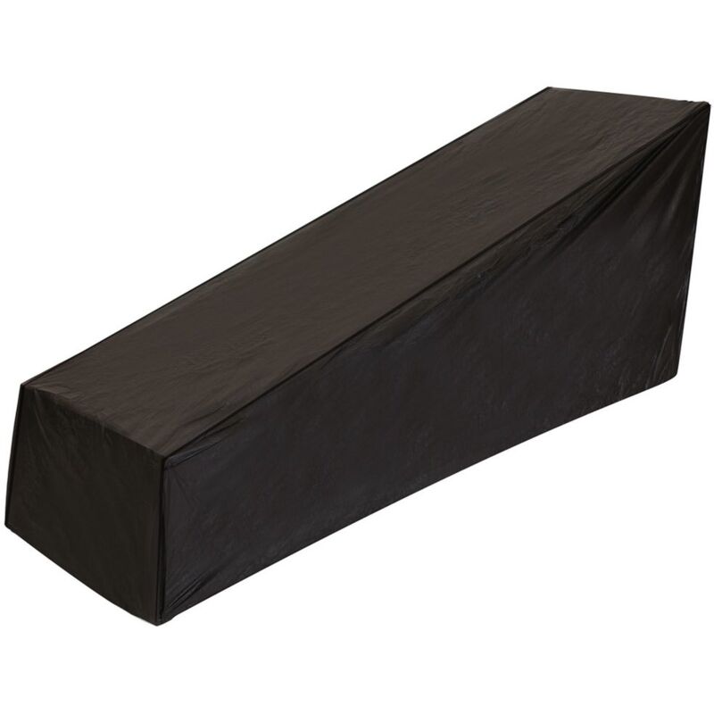 

Funda protectora de PVC reforzado para tumbona de jardín negra de 175x76x79cm